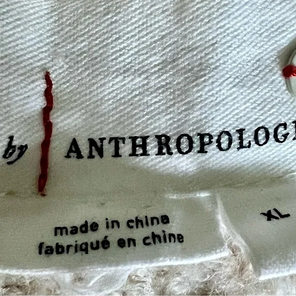 Anthropologie Textured Knit Cardigan | Cozy Ivory Chunky Sweater XL - Picture 4 of 13